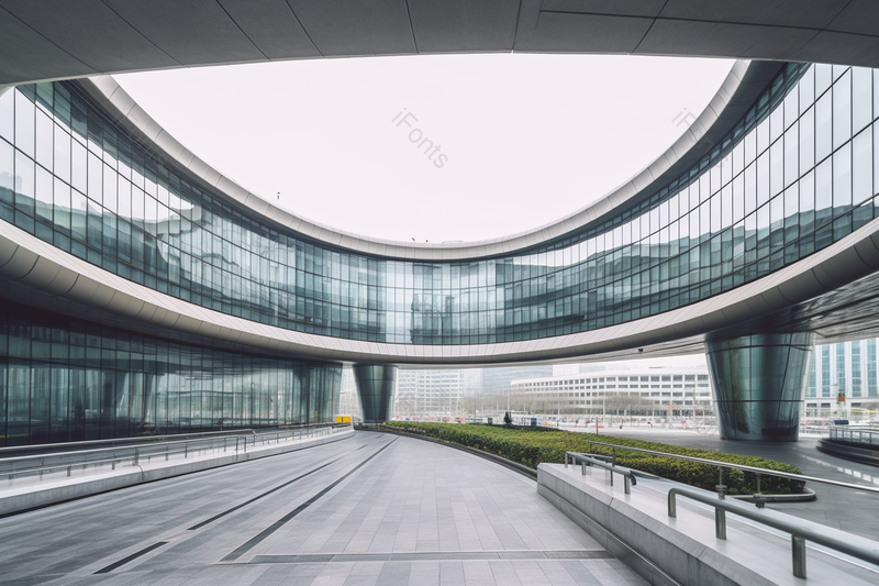 环形现代城市都市实拍流线型艺术高楼玻璃幕墙摄影,高清,摄影图,摄影图片,图片大全,摄影图免费下载
